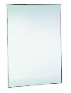 Espelho com arma��o soldada HPL A�O INOXID�VEL A�O AISI 304    branco, 600 x 450 mm 